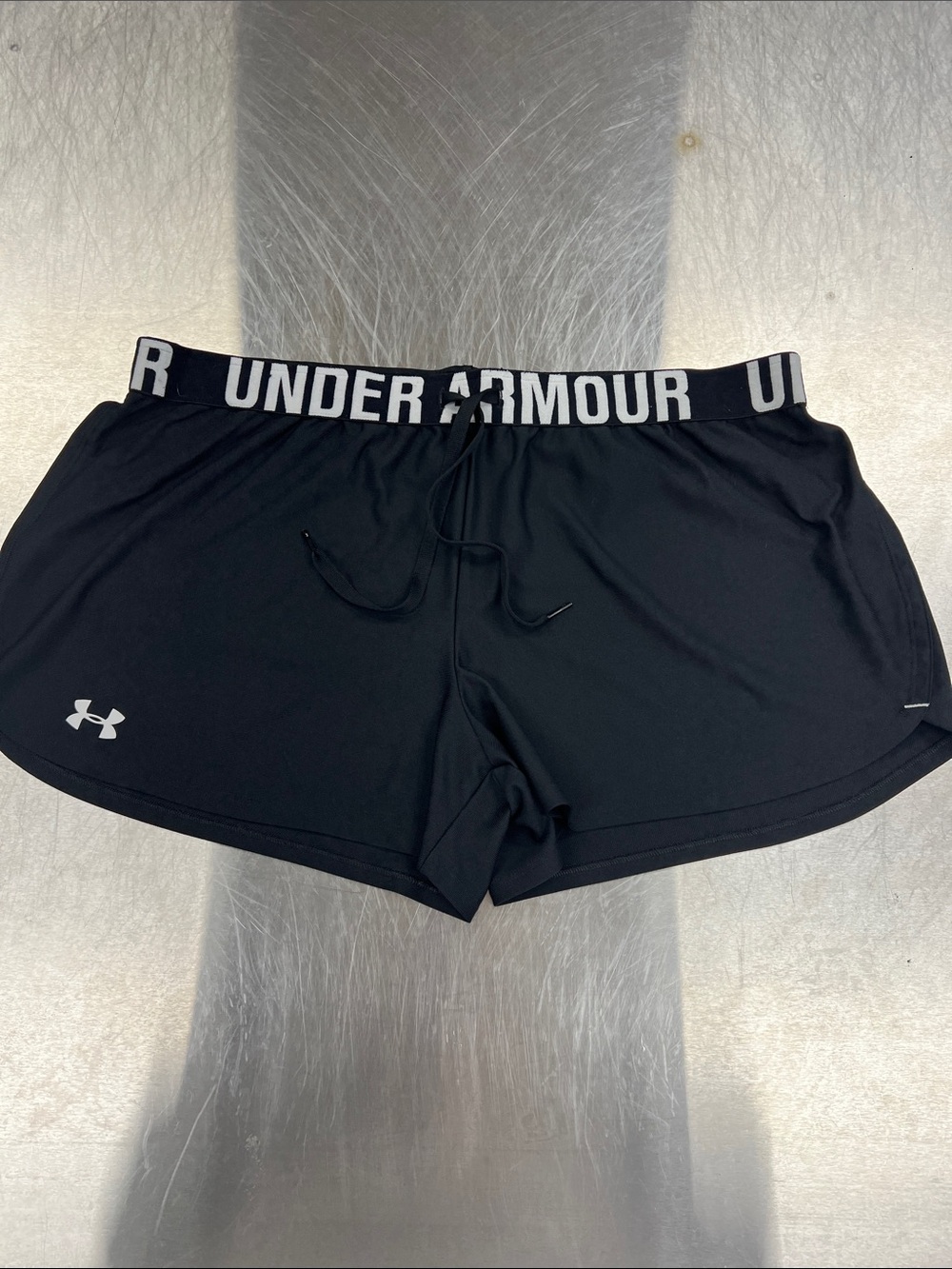Under Armour Black Logo-Waist Women's Athletic Shorts
